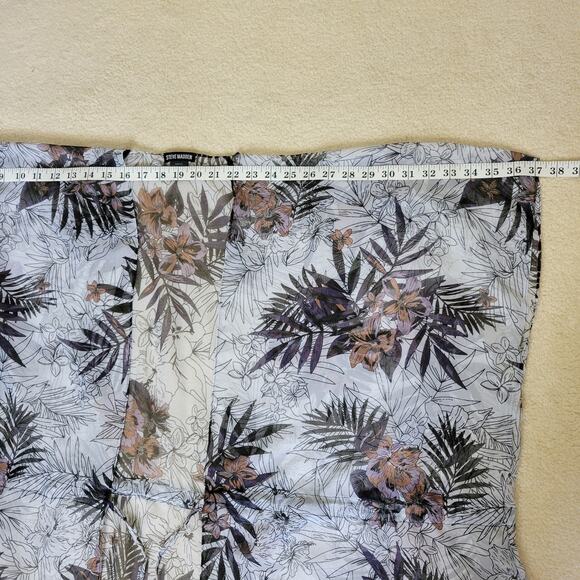 Steve Madden OSFM Adjustable Kimono Wrap Cover Up Sheer Tie Front Tropical Beach - Picture 9 of 14
